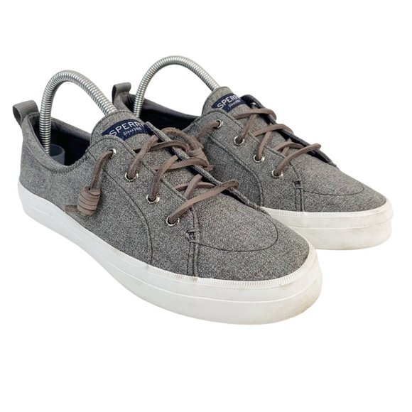 Sperry Shoes - Sperry Womens Size 8.5 Crest Vibe Sparkle Grey Boat Shoes Top Slider Slip On